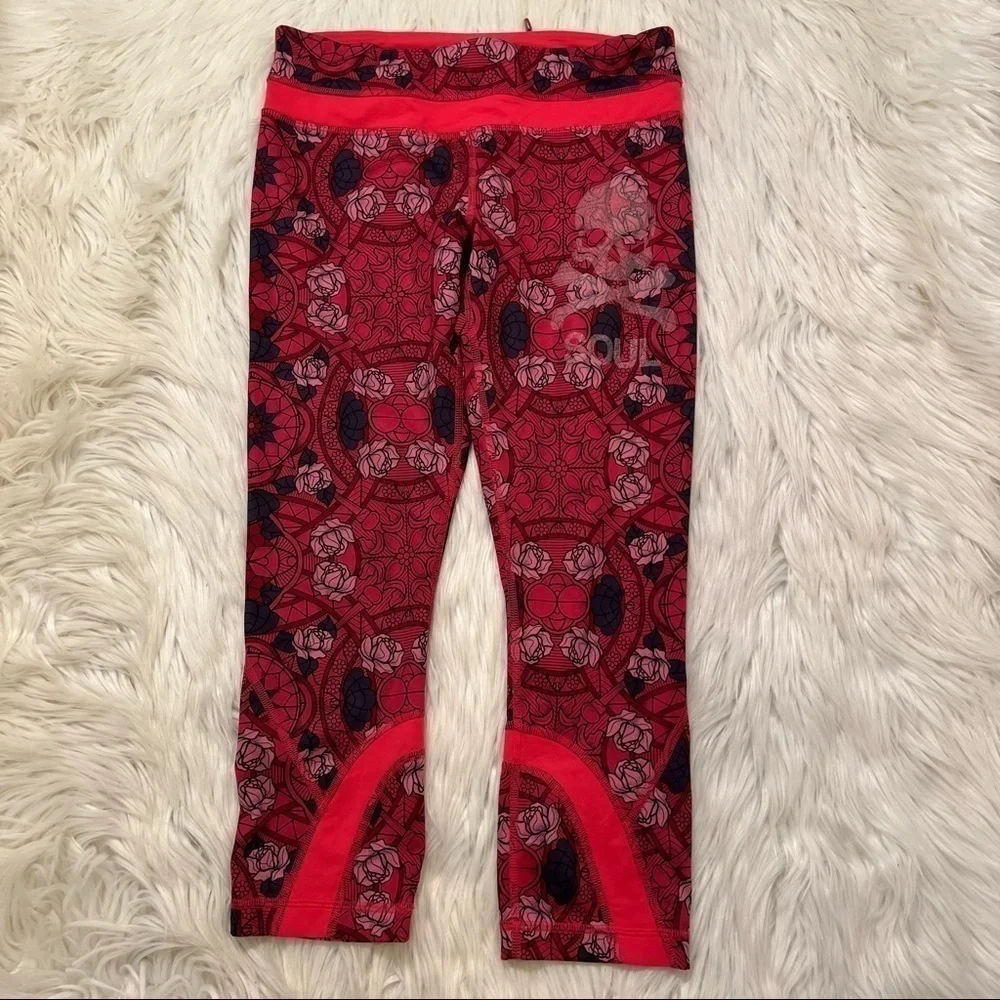 Lululemon Women's Size 6 Run: Inspire Crop II Legging Soul Cycle Prisma Guava